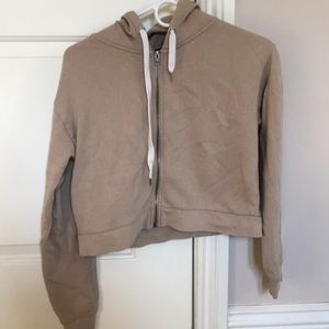 Brandy Melville nude cropped jacket